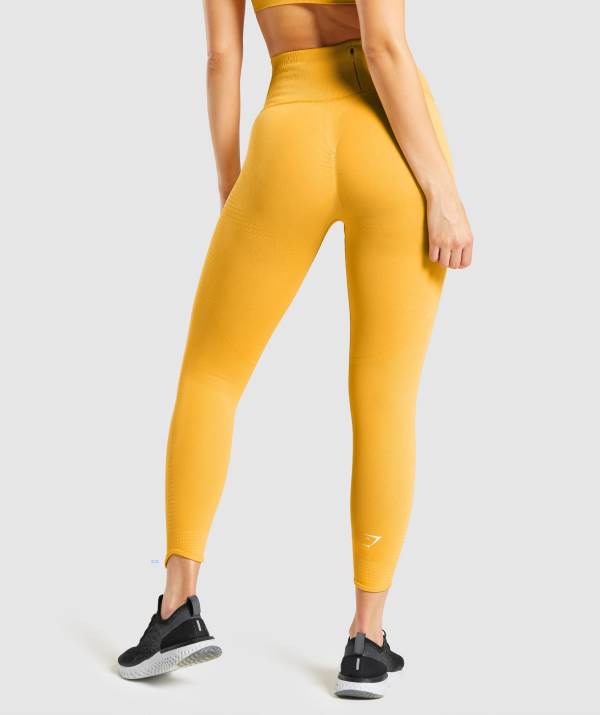 Damske Legíny Gymshark Vital Rise Seamless Žlté | NY8263941